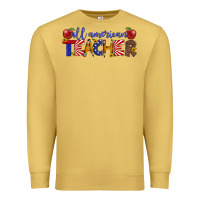 Antique Gold all american teacher Premium Sweatshirt - Artiststas