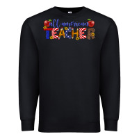 Black all american teacher Premium Sweatshirt - Artiststas