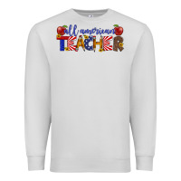 Dove Grey all american teacher Premium Sweatshirt - Artiststas