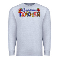 Heather Grey all american teacher Premium Sweatshirt - Artiststas