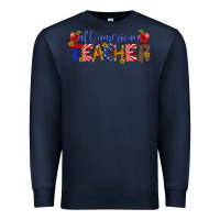 Navy all american teacher Premium Sweatshirt - Artiststas