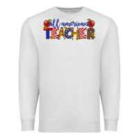 Oatmeal Heather all american teacher Premium Sweatshirt - Artiststas