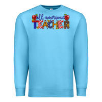 Ocean Blue all american teacher Premium Sweatshirt - Artiststas