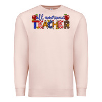 Pale Pink all american teacher Premium Sweatshirt - Artiststas
