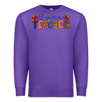 Purple all american teacher Premium Sweatshirt - Artiststas