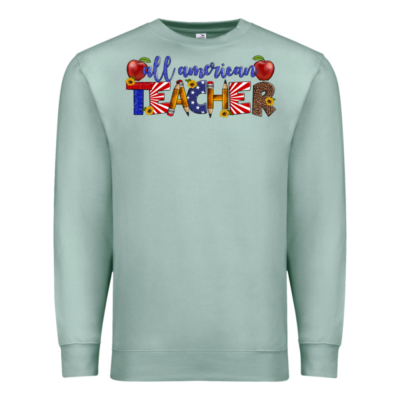 All American Teacher Premium Sweatshirt by Artiststas | Teevron