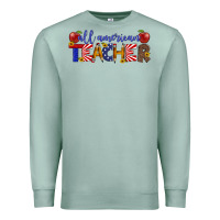 Seafoam all american teacher Premium Sweatshirt - Artiststas