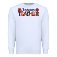 White all american teacher Premium Sweatshirt - Artiststas