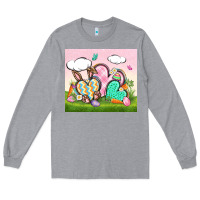 Heather Grey easter Long Sleeve Tee - CowGirlArtShop