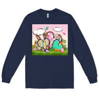 Navy easter Long Sleeve Tee - CowGirlArtShop