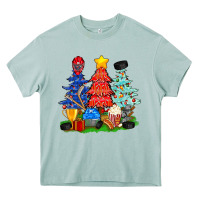 Arona Christmas With Ice Hockey Trees Heavy Core Tee - BundleAndBundleShop