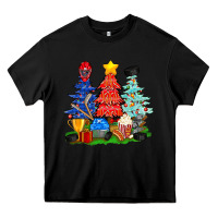 Black Christmas With Ice Hockey Trees Heavy Core Tee - BundleAndBundleShop