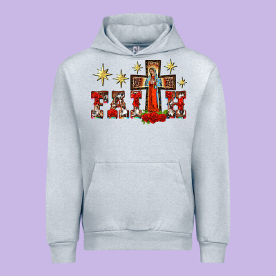 Faith Our Lady Of Guadalupe Cross Urban Hoodie Designed By Barkaloodesign
