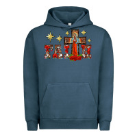 Pigment Midnight Navy faith our lady of guadalupe cross Urban Hoodie - BarkalooDesign
