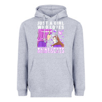Heather Grey anime cat anime stuff Heavyweight Hoodie - lanVoArt