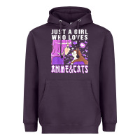 Plum anime cat anime stuff Heavyweight Hoodie - lanVoArt