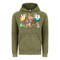 Easter Wine Glasses Easter Day Vintage Hoodie | Teevron