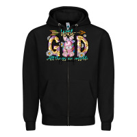 Black With God All Things Are Possible Easter Day Zipper Hoodie - CowhideDigitalArt