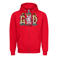 Red With God All Things Are Possible Easter Day Zipper Hoodie - CowhideDigitalArt
