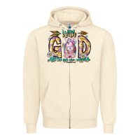 Sandshell With God All Things Are Possible Easter Day Zipper Hoodie - CowhideDigitalArt
