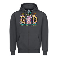 Smoke With God All Things Are Possible Easter Day Zipper Hoodie - CowhideDigitalArt