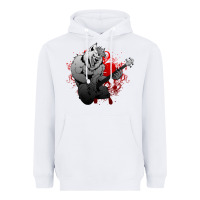 White Guitar Player Gift Guitarist Guitar Heavyweight Hoodie - lanVoArt