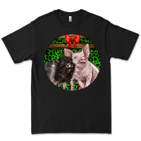 Black christmas pig Premium Tee - LillyAllenDesigns