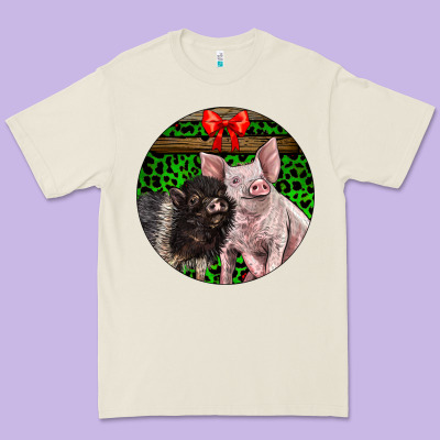 Christmas Pig Premium Tee Designed By Lillyallendesigns