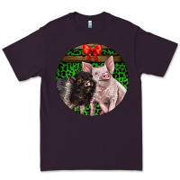 Plum christmas pig Premium Tee - LillyAllenDesigns