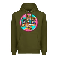 Army Green teacher vibe earrings Premium Hoodie - BundleAndBundleShop