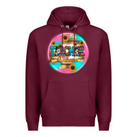 Burgundy teacher vibe earrings Premium Hoodie - BundleAndBundleShop