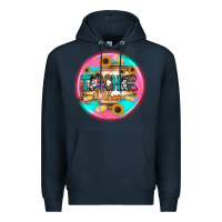 Navy teacher vibe earrings Premium Hoodie - BundleAndBundleShop