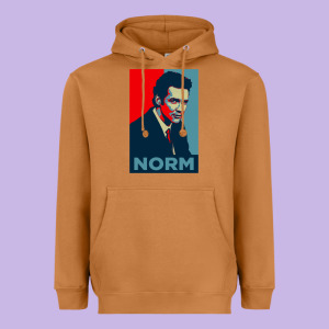 Norm Macdonald Political Poster Heavyweight Hoodie Designed By Lanvoart
