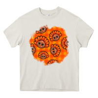 Cream Thanksgiving Turkey With Tartan Patch Heavy Core Tee - BundleAndBundleShop