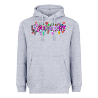Heather Grey Valentine Laboratory Heavyweight Hoodie - CowhideDigitalArt