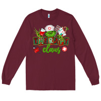 Burgundy therapy claus Long Sleeve Tee - CowGirlArtShop