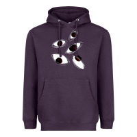 Plum weirdcore staring Heavyweight Hoodie - lanVoArt