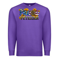 Purple proud veteran boots and hats Premium Sweatshirt - Artiststas