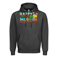 Charcoal Heather name farewell 3rd grade  hello summer Zipper Hoodie - CowhideDigitalArt