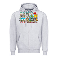 Heather Grey name farewell 3rd grade  hello summer Zipper Hoodie - CowhideDigitalArt