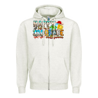 Oatmeal Heather name farewell 3rd grade  hello summer Zipper Hoodie - CowhideDigitalArt
