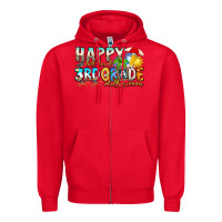 Red name farewell 3rd grade  hello summer Zipper Hoodie - CowhideDigitalArt