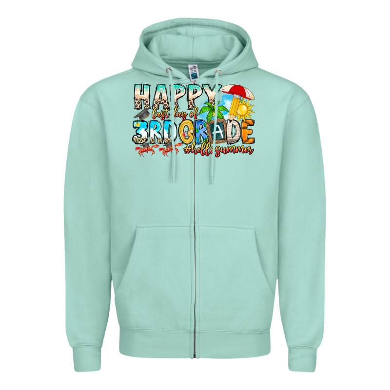 Name Farewell 3rd Grade  Hello Summer Zipper Hoodie by CowhideDigitalArt | Teevron