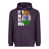 Plum IT'S IN MY DNA India Flag Indian Heavyweight Hoodie - lanVoArt