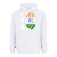 White IT'S IN MY DNA India Flag Indian Heavyweight Hoodie - lanVoArt
