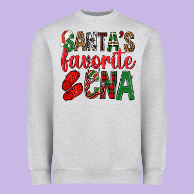 Santa's Favorite Cna Heavyweight Sweatshirt Designed By Bundleandbundleshop