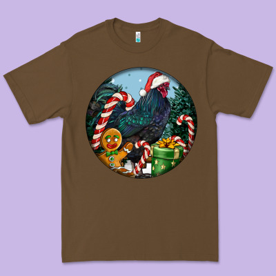 Jersey Giant Rooster Christmas Premium Tee Designed By Lillyallendesigns
