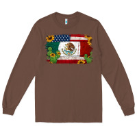 Chestnut mexican american flag background Long Sleeve Tee - Jasminsmagicworld