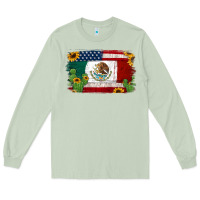 Matcha mexican american flag background Long Sleeve Tee - Jasminsmagicworld
