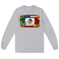 Moon Dust mexican american flag background Long Sleeve Tee - Jasminsmagicworld